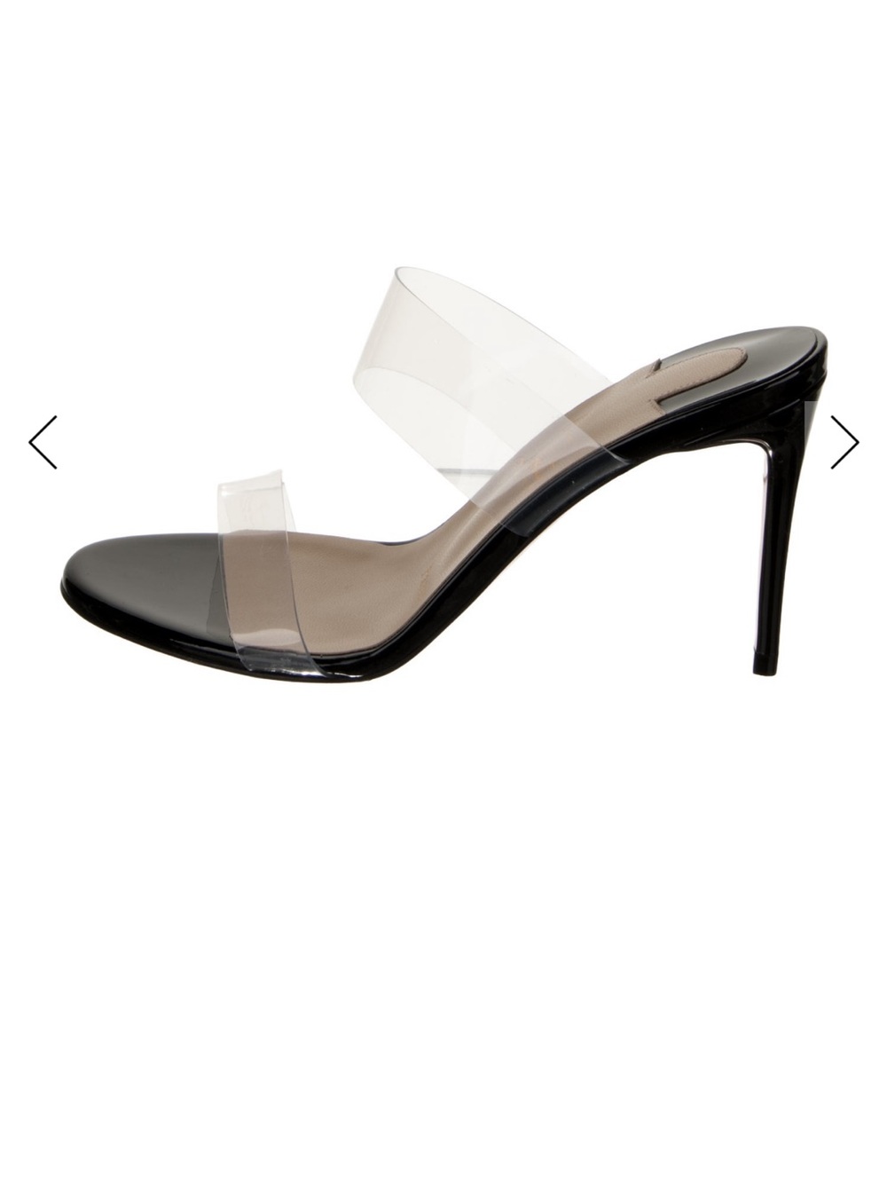 Christian Louboutin  Clear Strap Black Stiletto Mule size 36